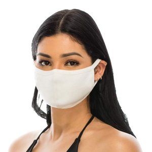 🆕 NWT WHITE UNISEX REUSABLE WASHABLE FACE MASK